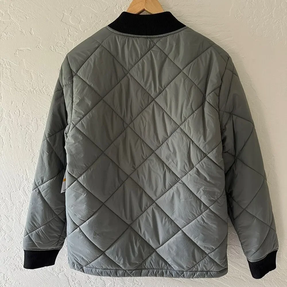 SPYDER Mens Quilted Bomber Jacket $169 NEW Size Small Tea Leaf Normcore Dadcore